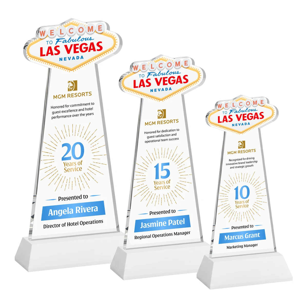 Las Vegas VividPrint™ Award on Hartford Base - White 1