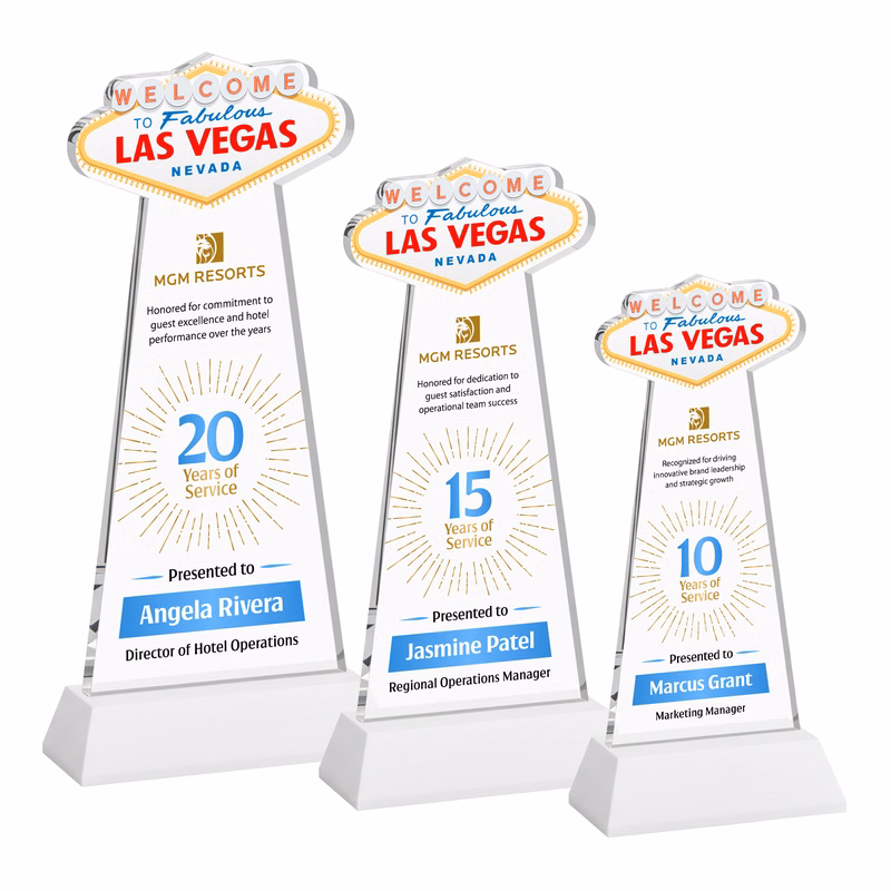 Las Vegas VividPrint™ Award on Hartford Base - White