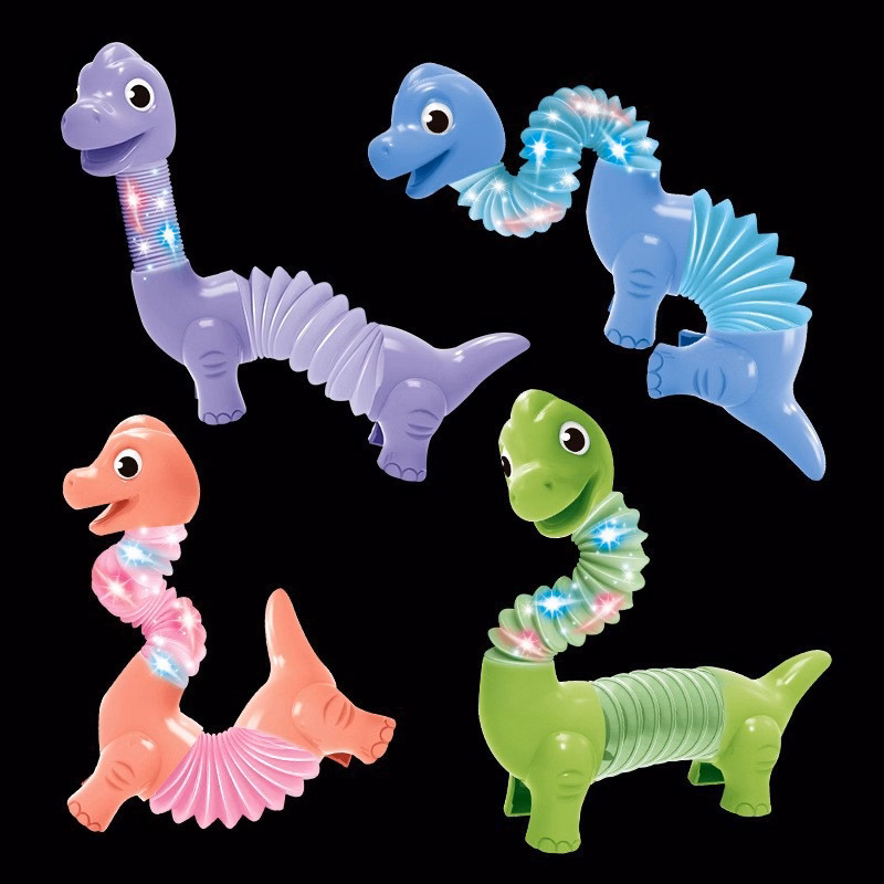 Dinosaur Pop Tube Glowing Fidget Stress Relief Toy