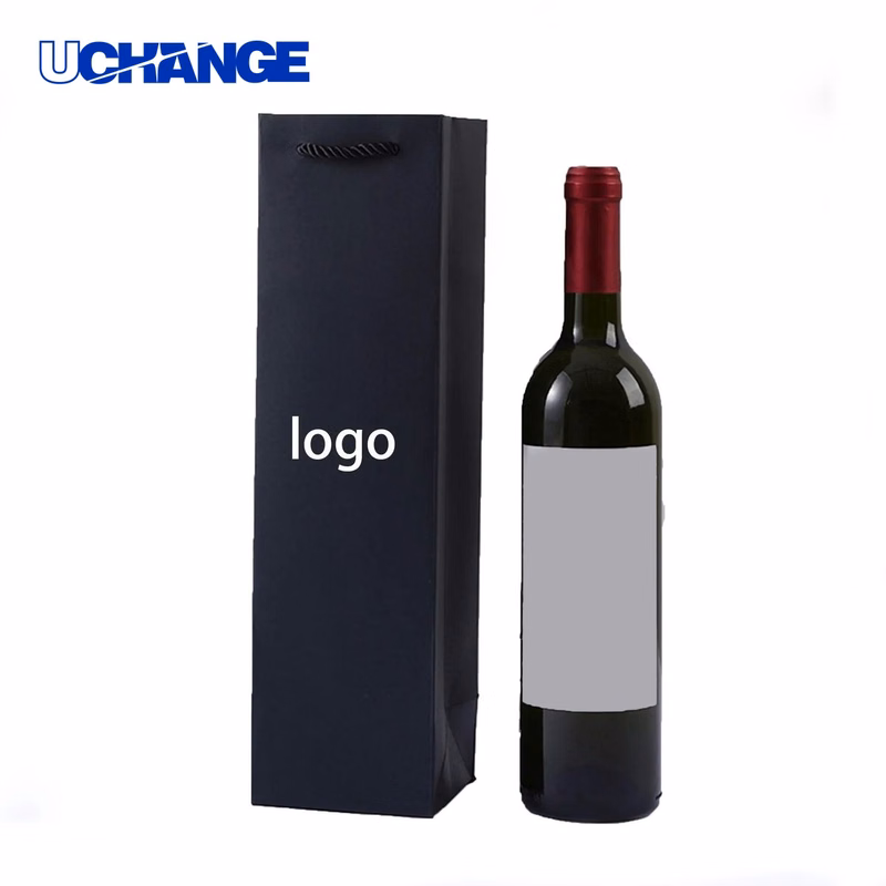 Custom Wine Tote Kraft Paper Bag Container