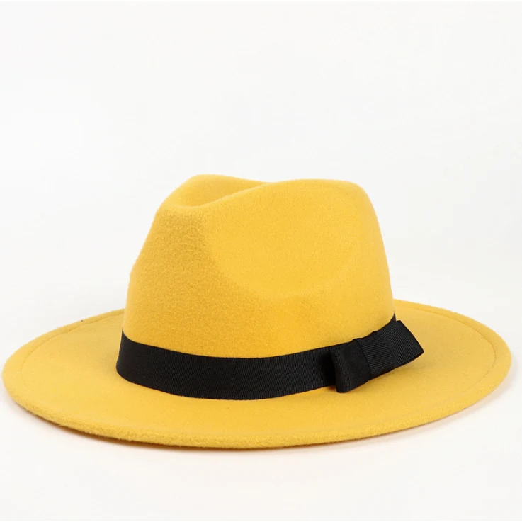 Unisex Vintage Wide Brim Fedora Hat 1