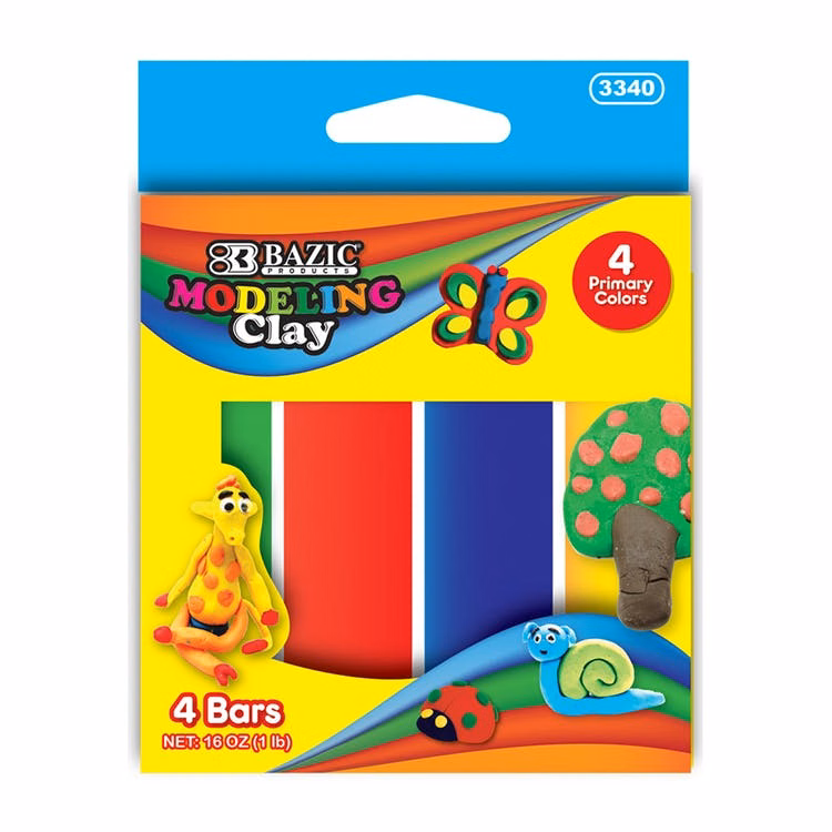 Modeling Clay Sticks - Four Primary Colors 1 lb.