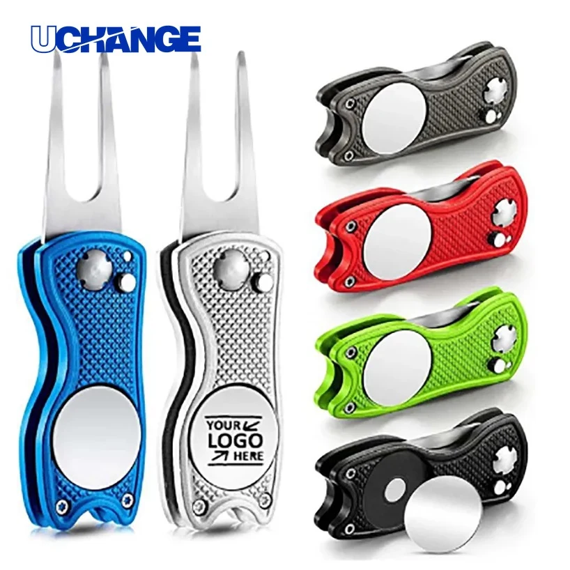 Foldable Stainless Steel Golf Fork Divot Repair Tool 1