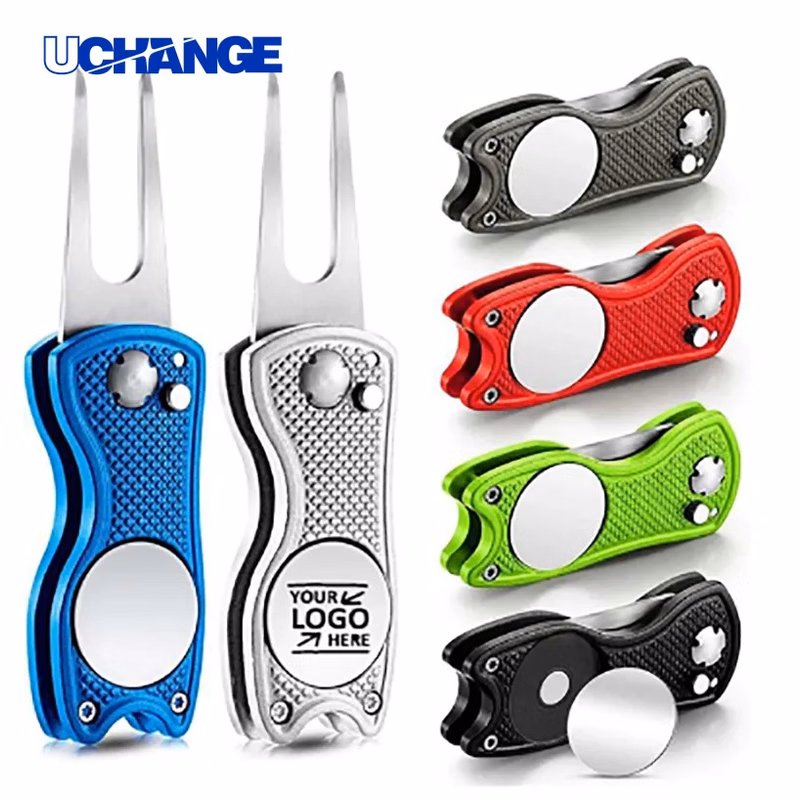Foldable Stainless Steel Golf Fork Divot Repair Tool