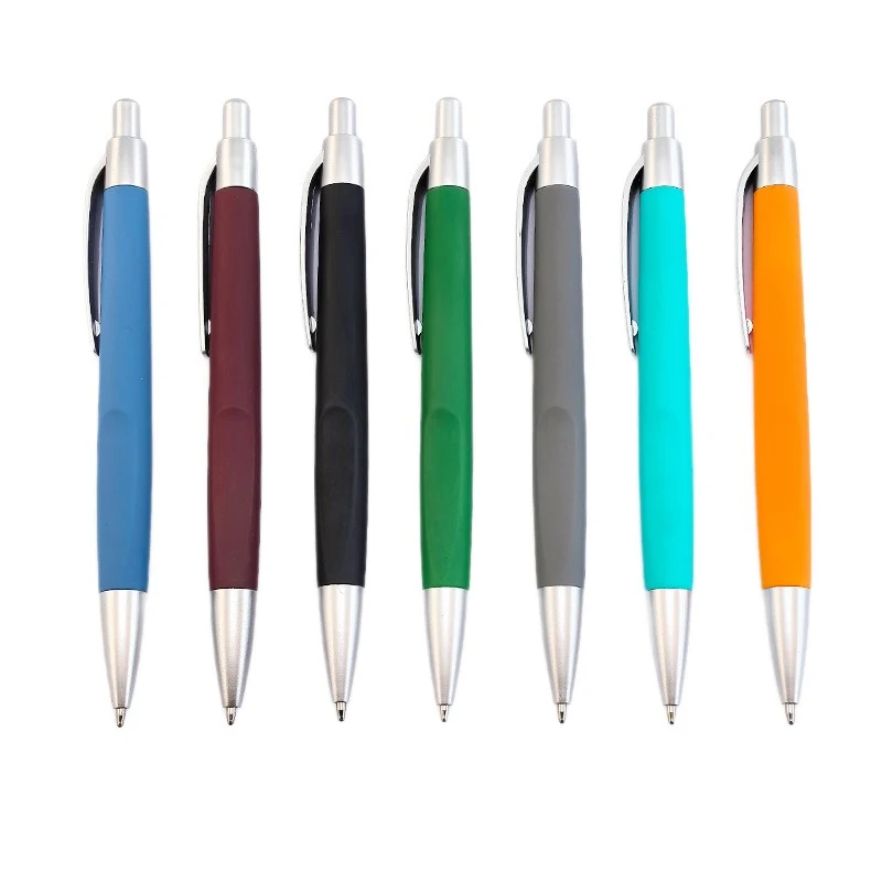 Plastic Click Action Colorful Ballpoint Pen, custom pen with logo imprint 1
