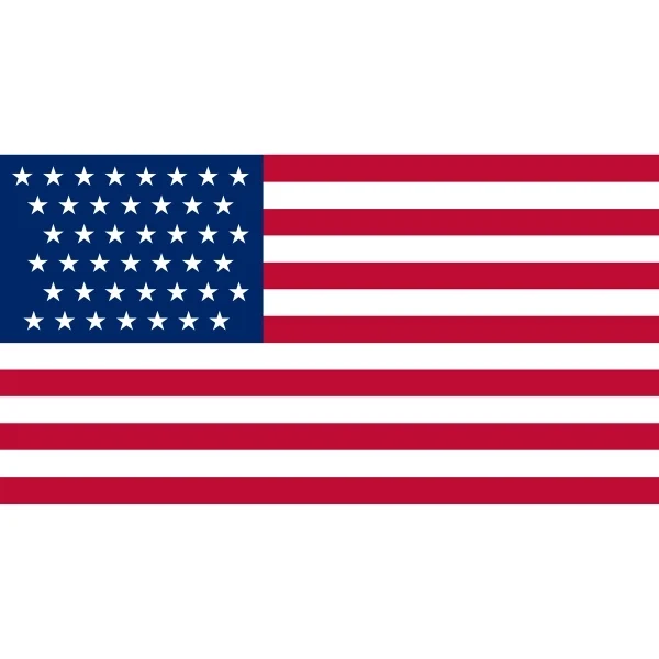 Historical US 43 Stars Flag 1