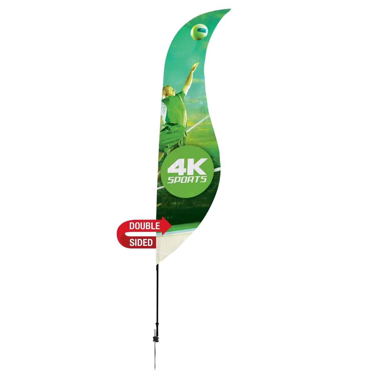 13' Streamline Sabre Sail Sign Kit (Double-Sided with Ground Spike) 1