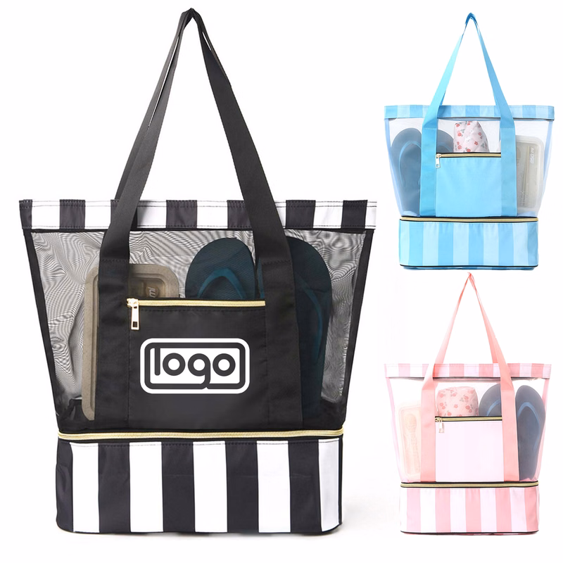 Double-Layer Polyester Beach Bag