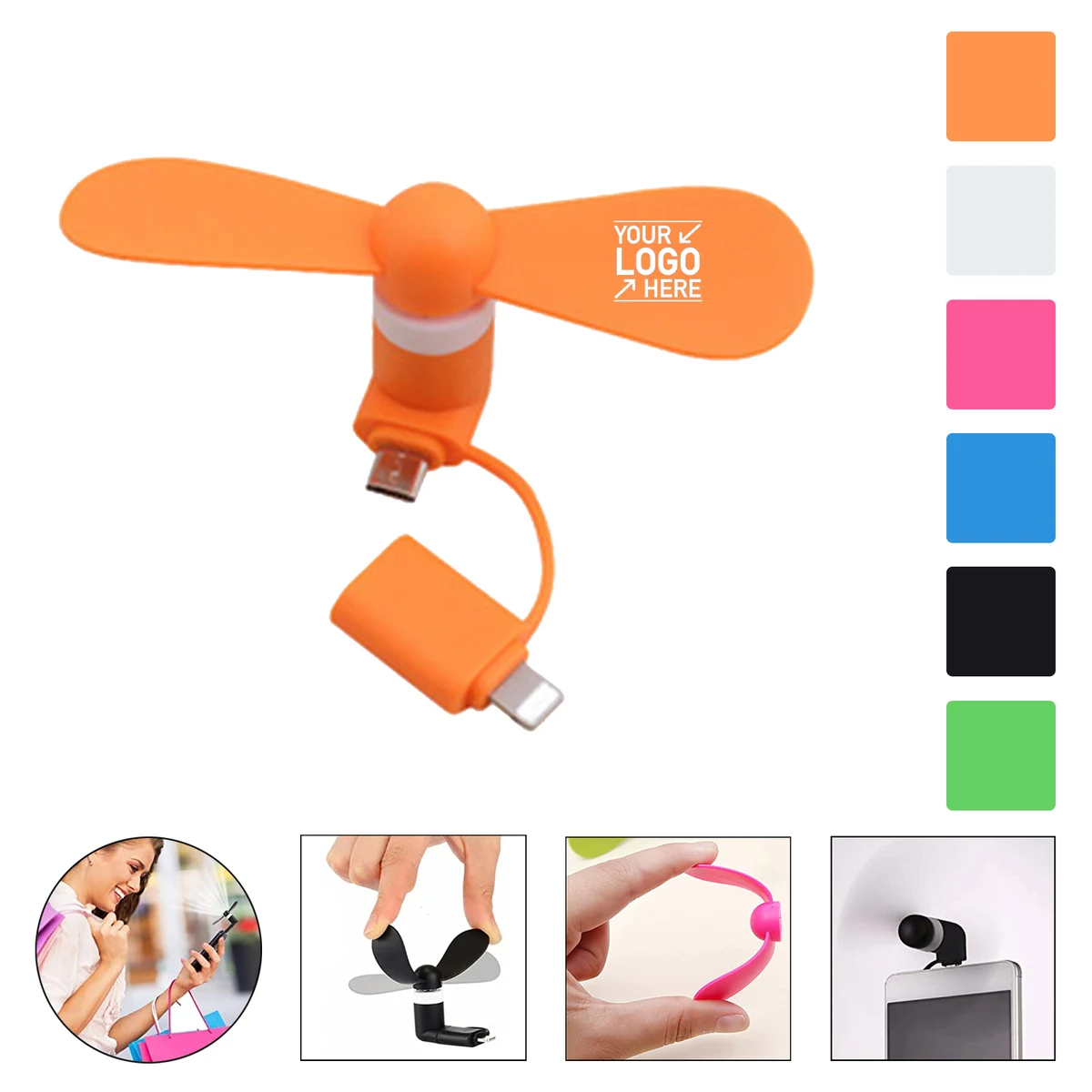 Portable 2 In 1 Mini Phone Fan 1
