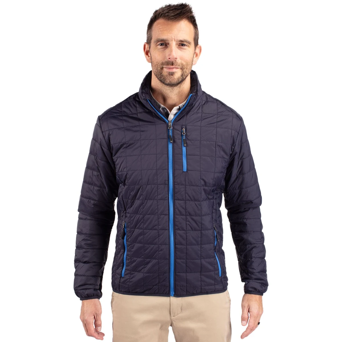 Cutter & Buck Rainier Recycled Insulated Puffer Mens Full Zip Jacket 1