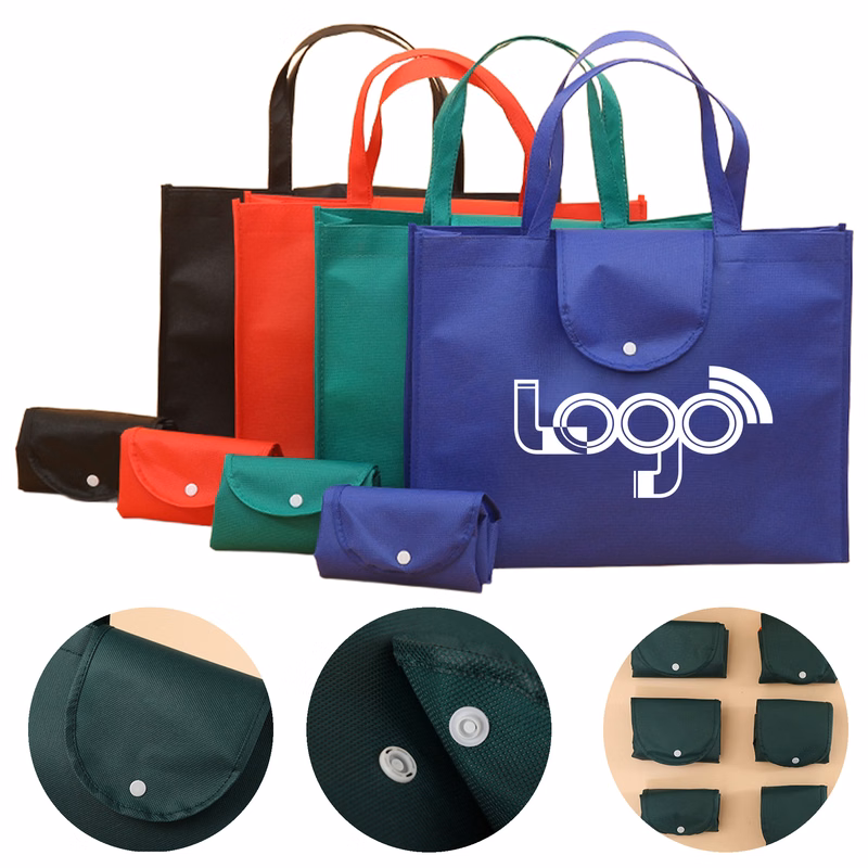 Non-Woven Tote Bag with Button Closure
