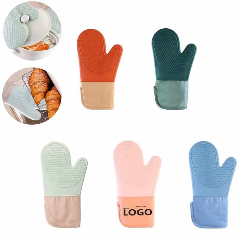 Thickened Lengthened Silicone Oven Mitt