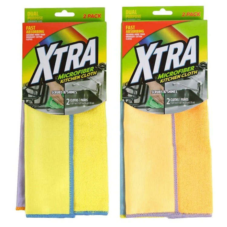 Microfiber Kitchen Cloth Assorted 2pk 1