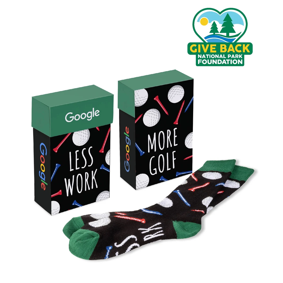 ACE Golf Themed Socks in Flip Top Box 1