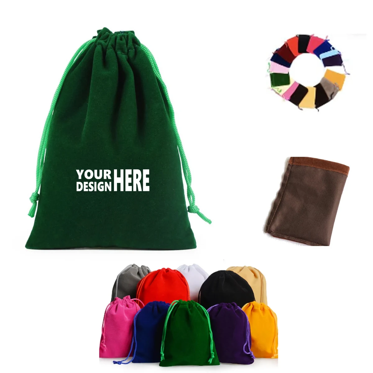 Big Drawstring Velvet Bag 1