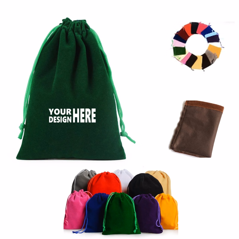 Big Drawstring Velvet Bag