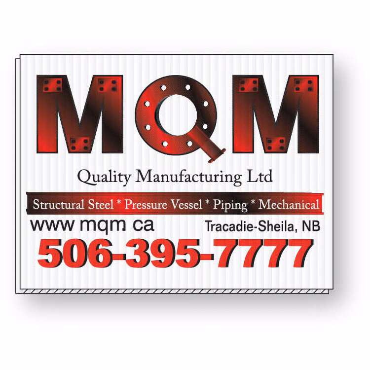 5/32" White Coroplast Sign, 9"x12" Rectangle, Full Colour