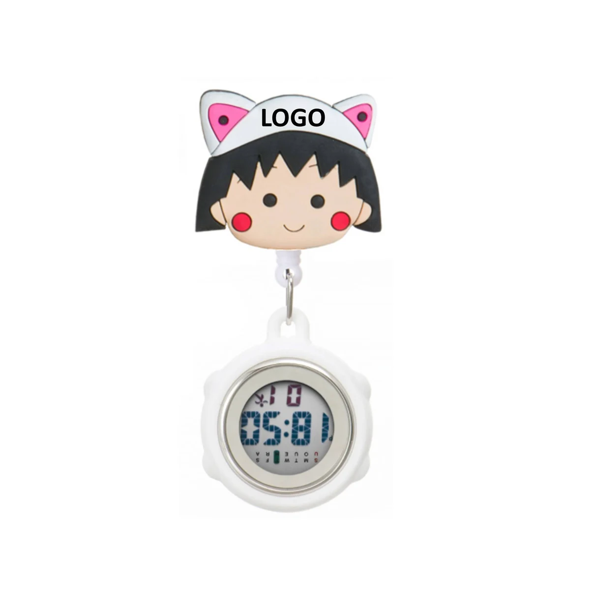 Cartoon Digital Display Pocket Nurse Watch, custom clock with logo imprint 1