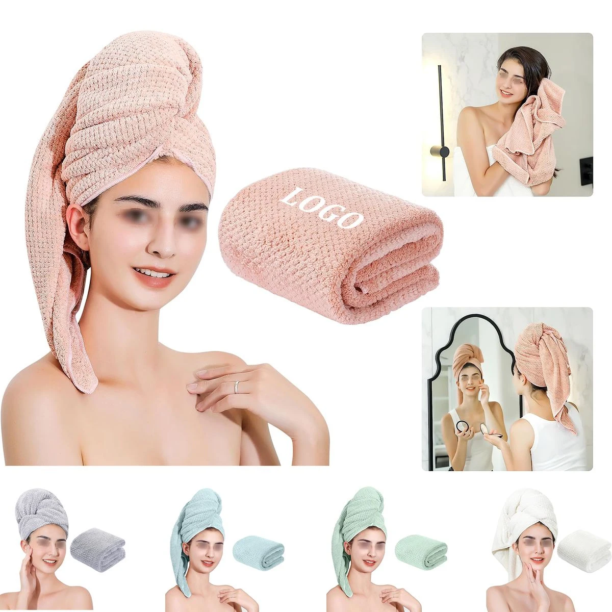 Microfiber Quick Dry Hair Towel 1