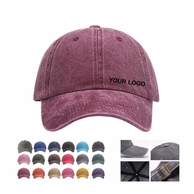 Casual Cotton Baseball Cap with Adjustable Metal Buckle
