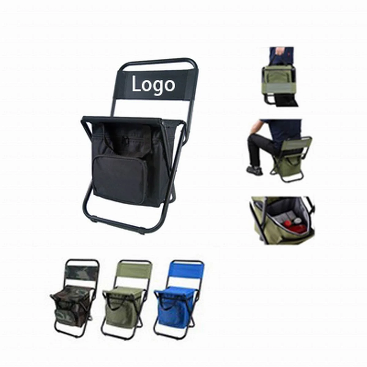 Portable Chair With Cooler Bag 1