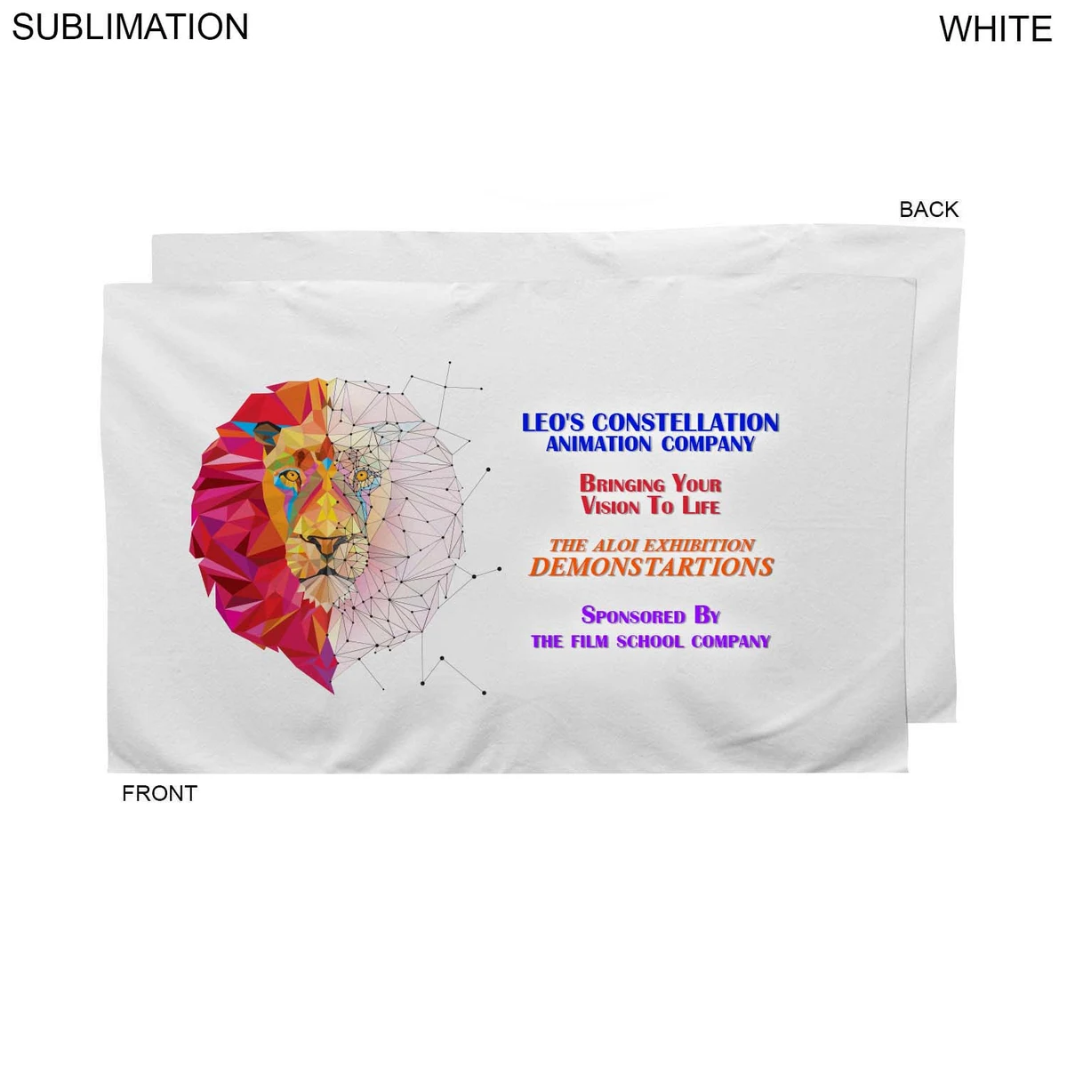 Plush and Soft White Velour Terry Cotton Blend Hand, Sports Towel, 15x25, Sublimated Full color logo 1