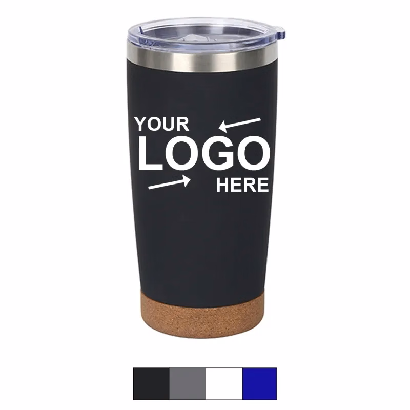 20 oz Vacuum Tumbler with Cork Bottom
