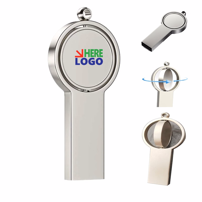 16GB Dual Sided Spinning Disk Metal USB Flash Drive