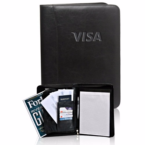Corporate Zippered Portfolio - 10" W x 13" H
