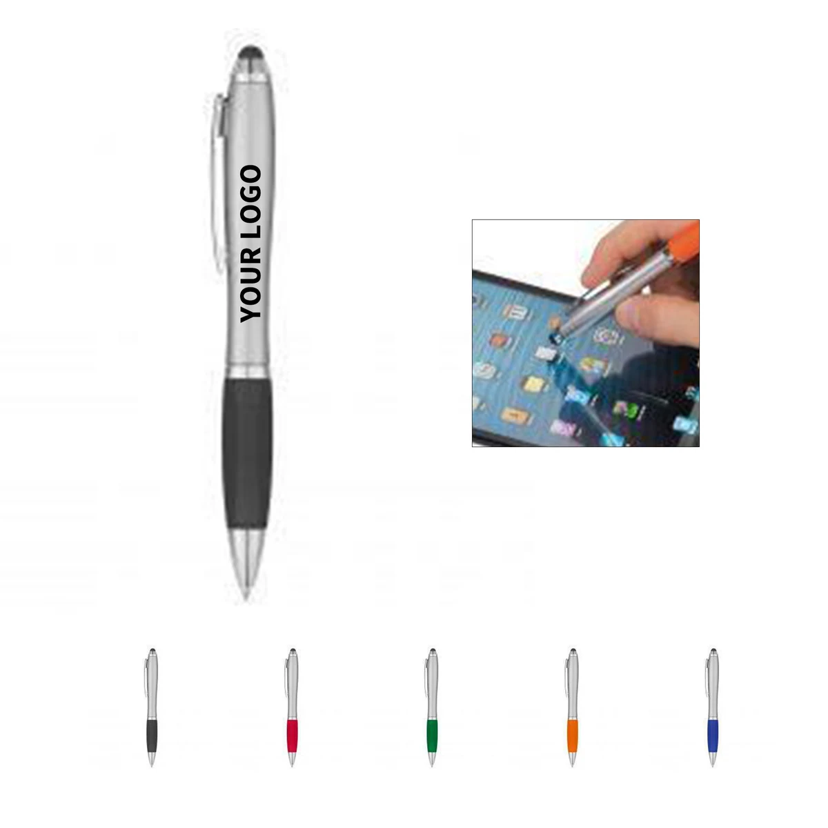 Plastic Retractable Writing Tool With Soft Grip And Touch Tip 1
