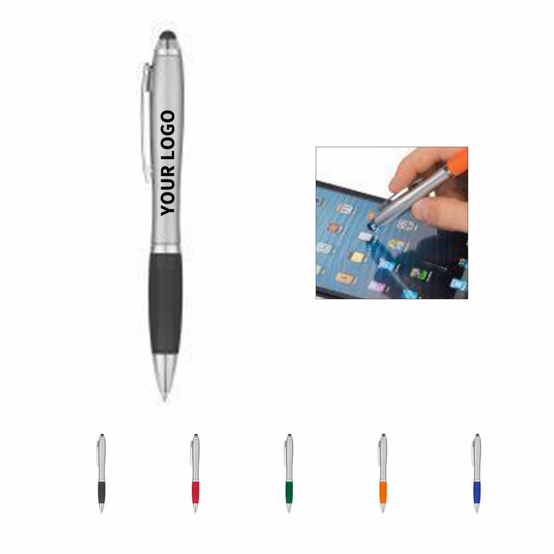 Plastic Retractable Writing Tool With Soft Grip And Touch Tip