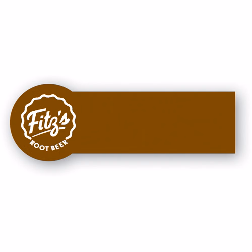 UV Printed Poly Name Badge w/ Pin Fastener (1.25"X3.625") Rectangle