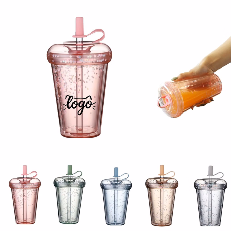 Double-Wall Straight Straw Cup for Daily Hydration