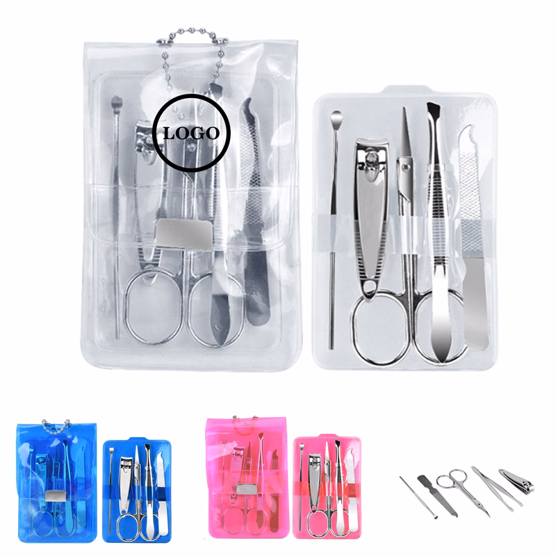 Compact 5-Piece Manicure Set with Bead Chain