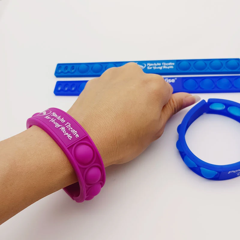 Silicone Press Pop Soft Wristband 1