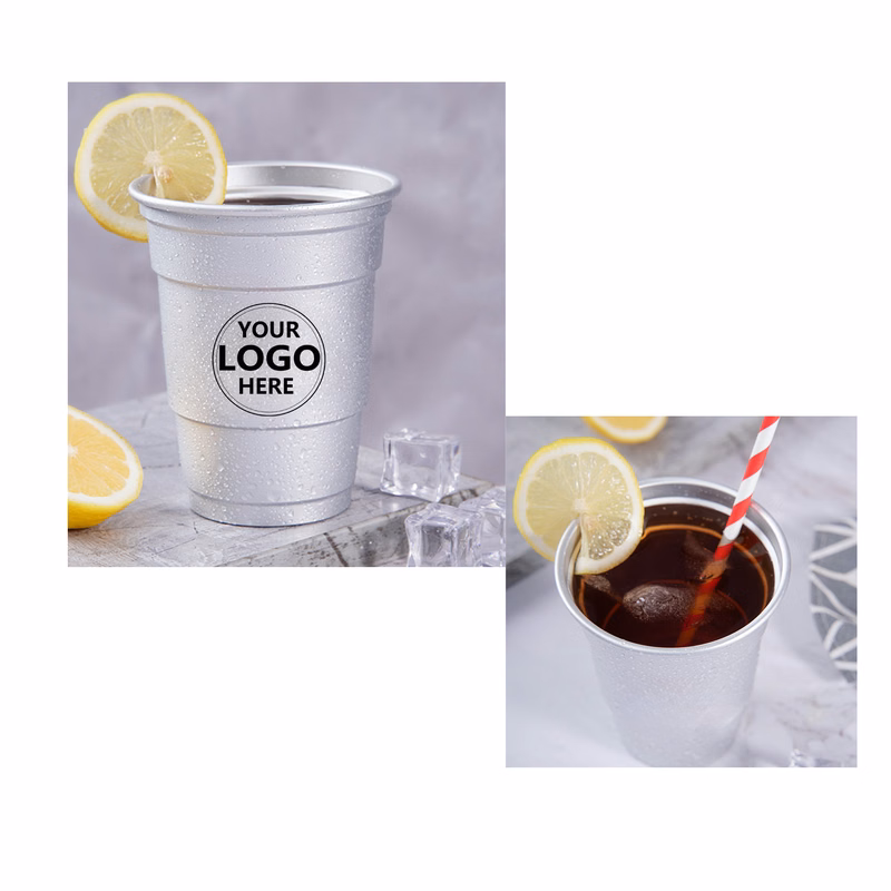 16.9-ounce Square Stadium Aluminum Cup