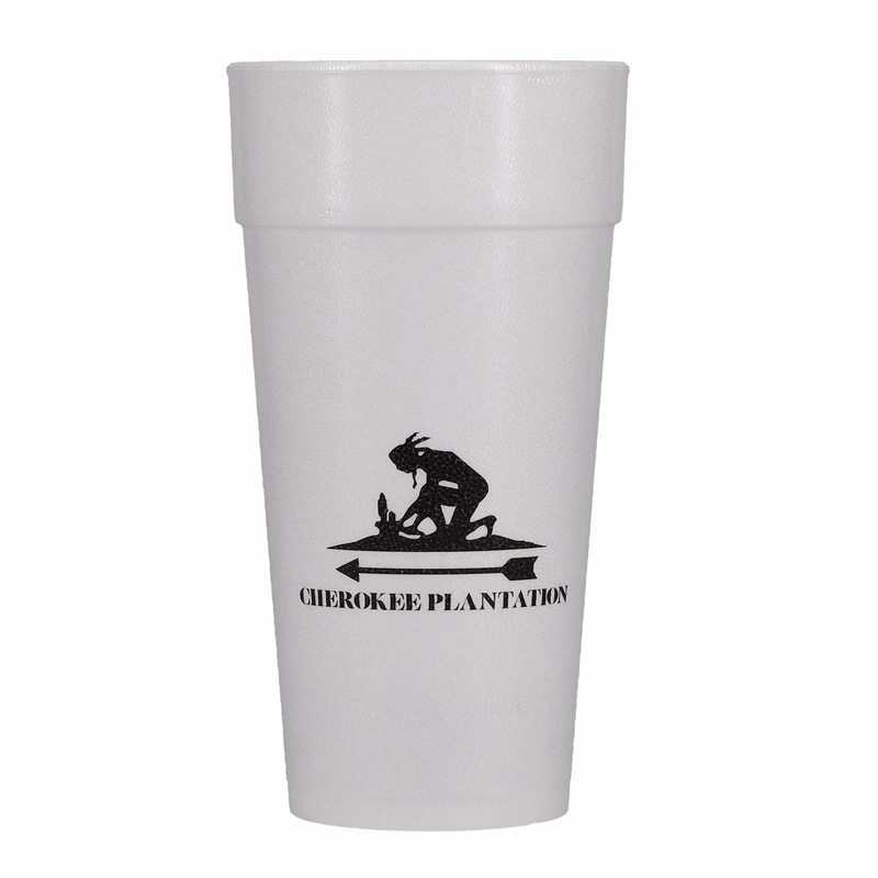 24 oz Foam Cup White Tradition Print
