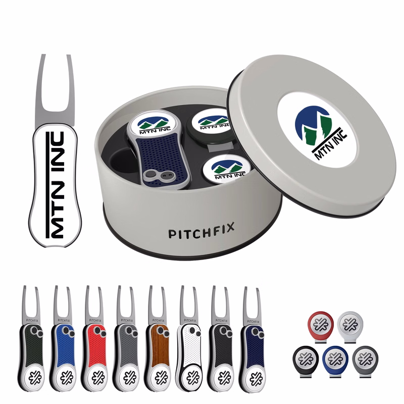 Pitchfix XL Golf Divot Tool Deluxe Gift Set w/ Hat Clip