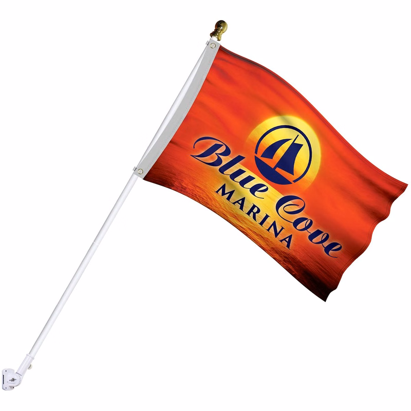 Deluxe Kit with 2' x 3' Flag and White Bracket
