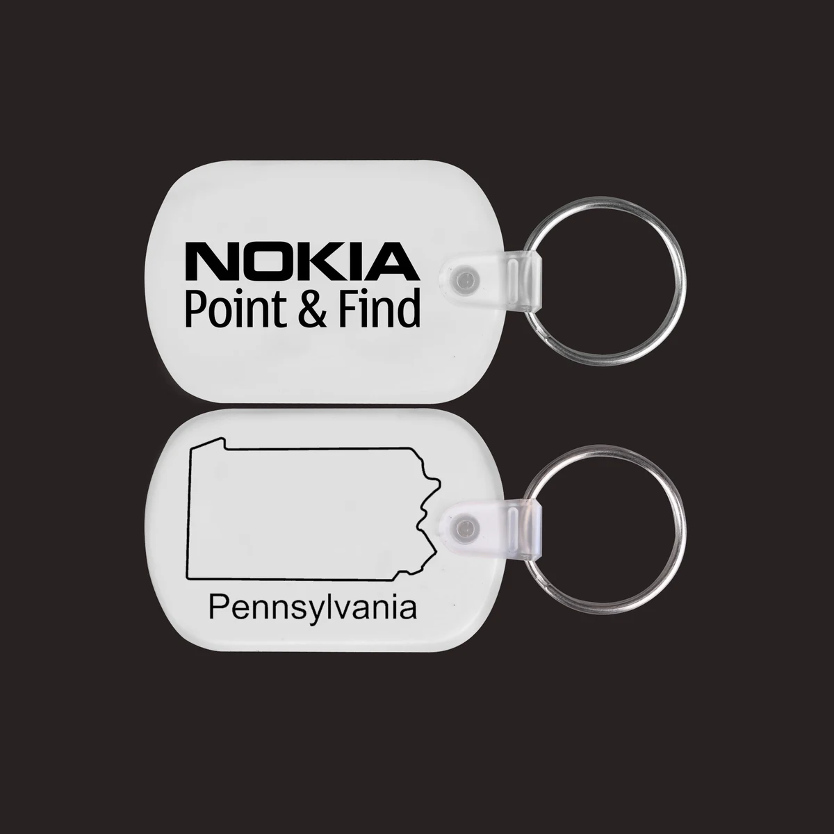 Pennsylvania Map PVC Key Holder 1