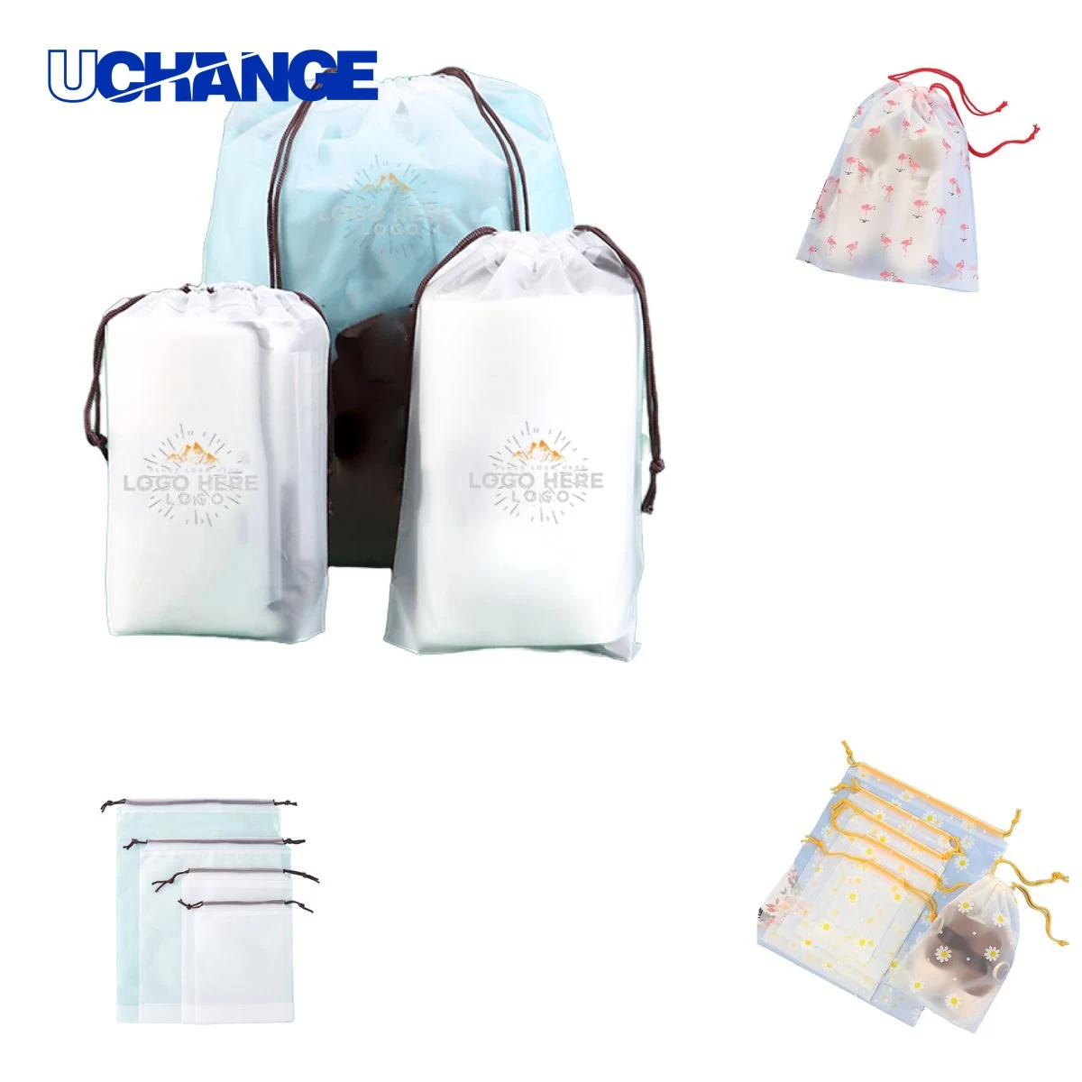 Waterproof Frosted Drawstring Storage Bag 1