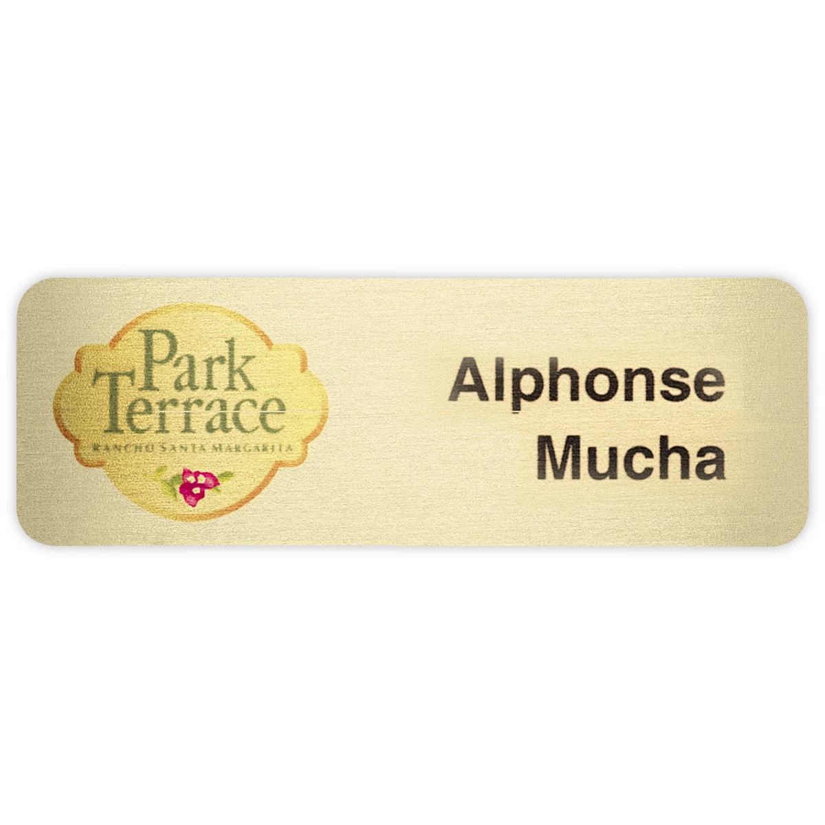 Savannah Custom Metal Name Badge (Custom sized between 0 and 3 sq. in.) 1