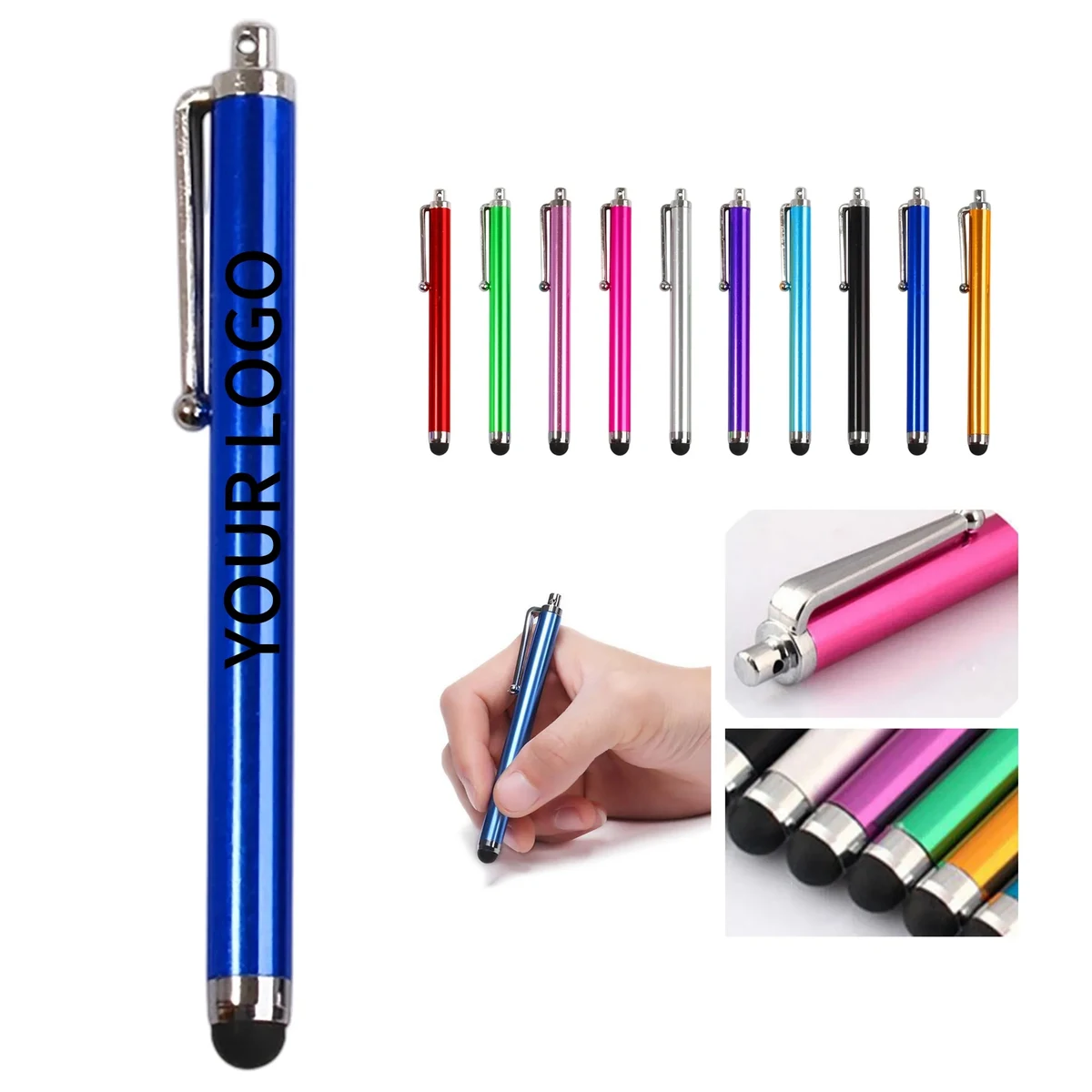 Metal Touch Stylus 4.5x0.35 Inch with 9mm Silicone Tip 1