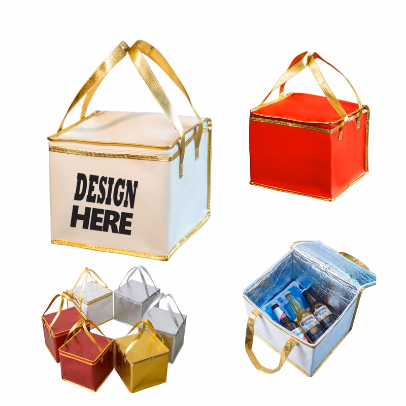 Custom Logo Insulated Aluminum Foil Bakery Tote Bag