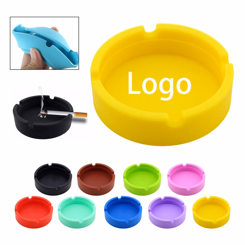 Silicone Round Portable Ashtray