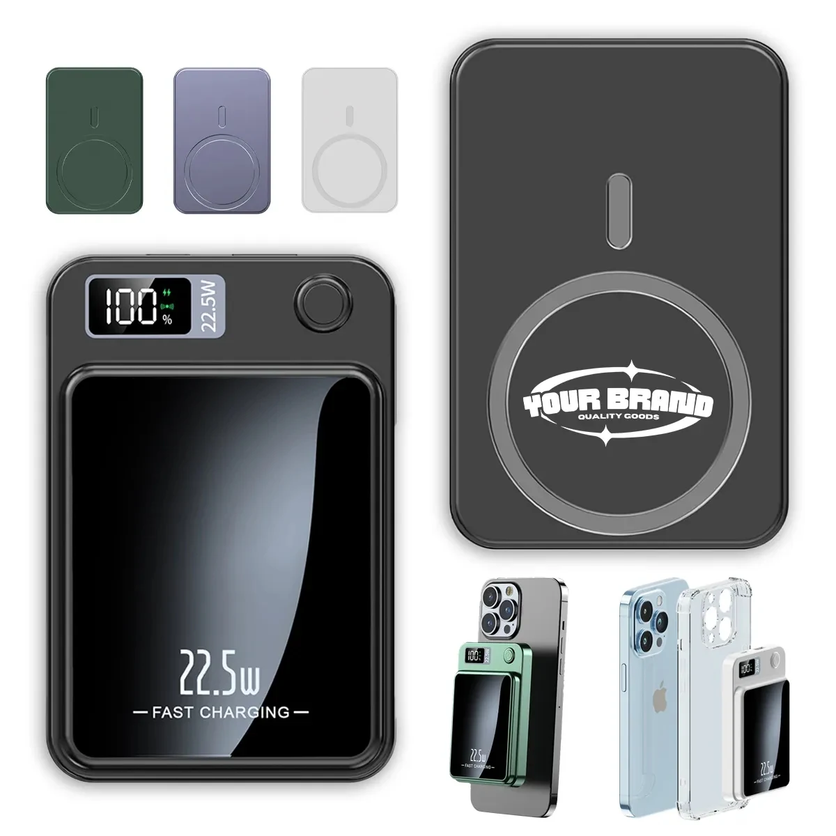5000/10000mAh Mobile Magnetic Wireless Charging Power Bank 1