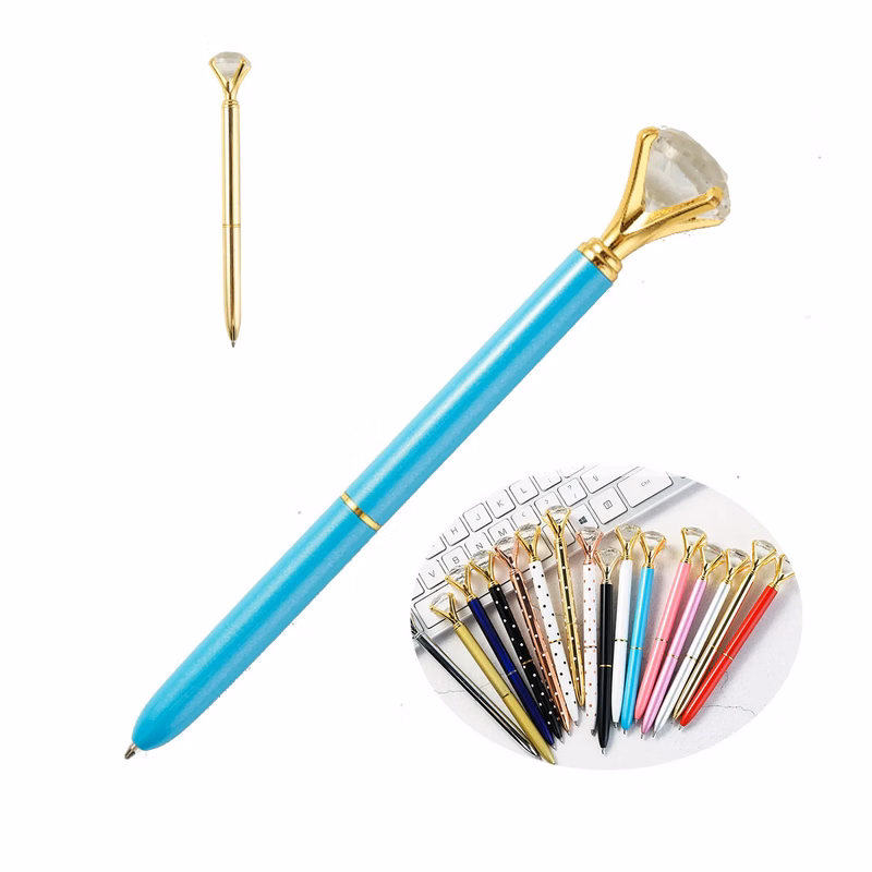 Large Diamond Metal Ballpoint Pen