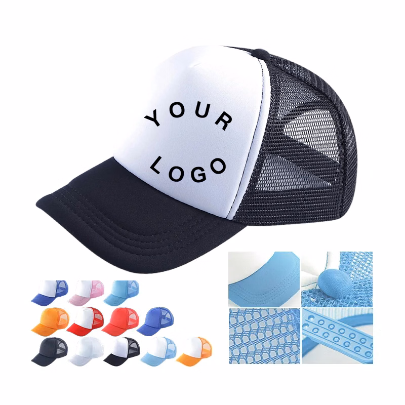 Ventilated Trucker Hat with Mesh Back for Sports