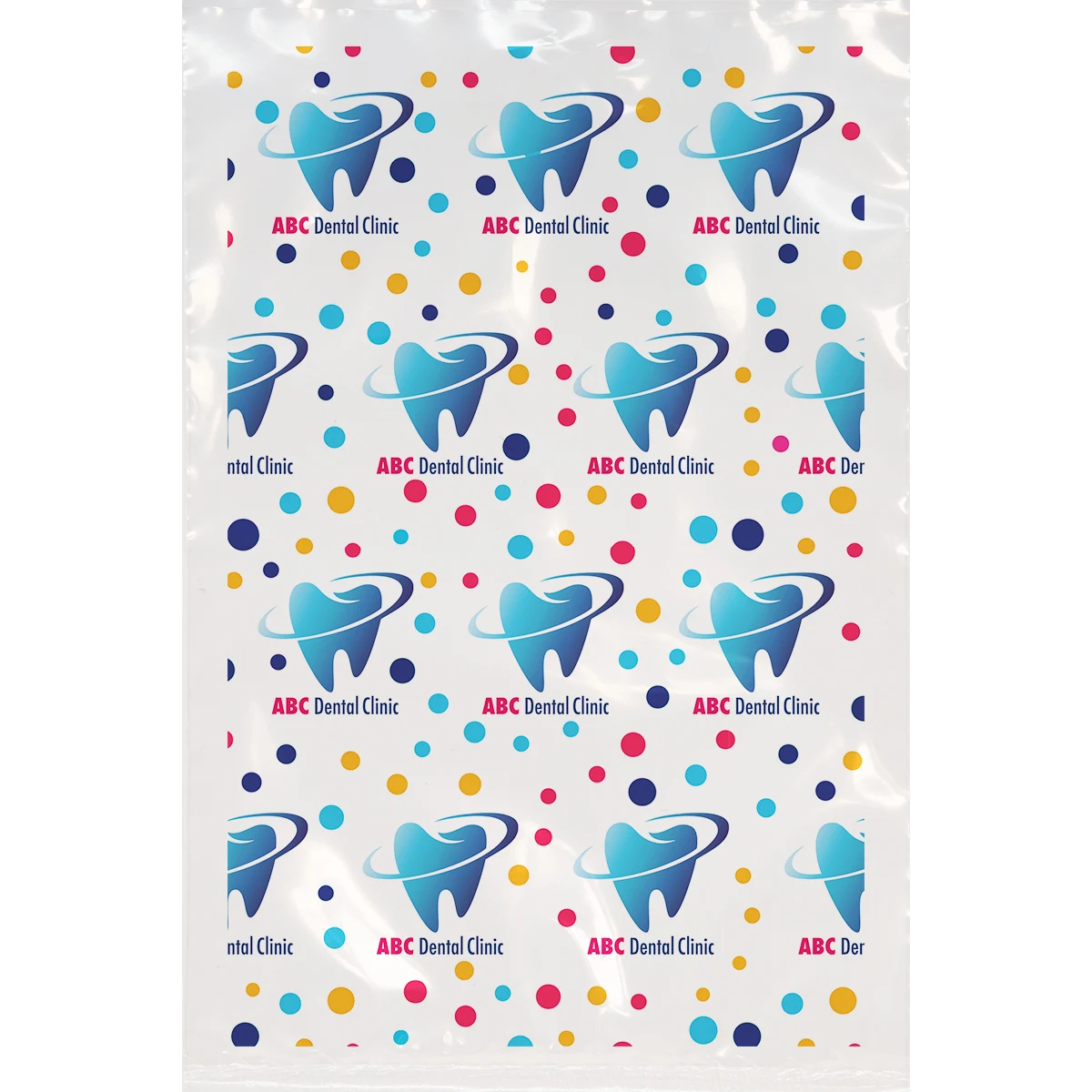 Full Color Scatter Clear Plastic Bag 6" x 9" 1