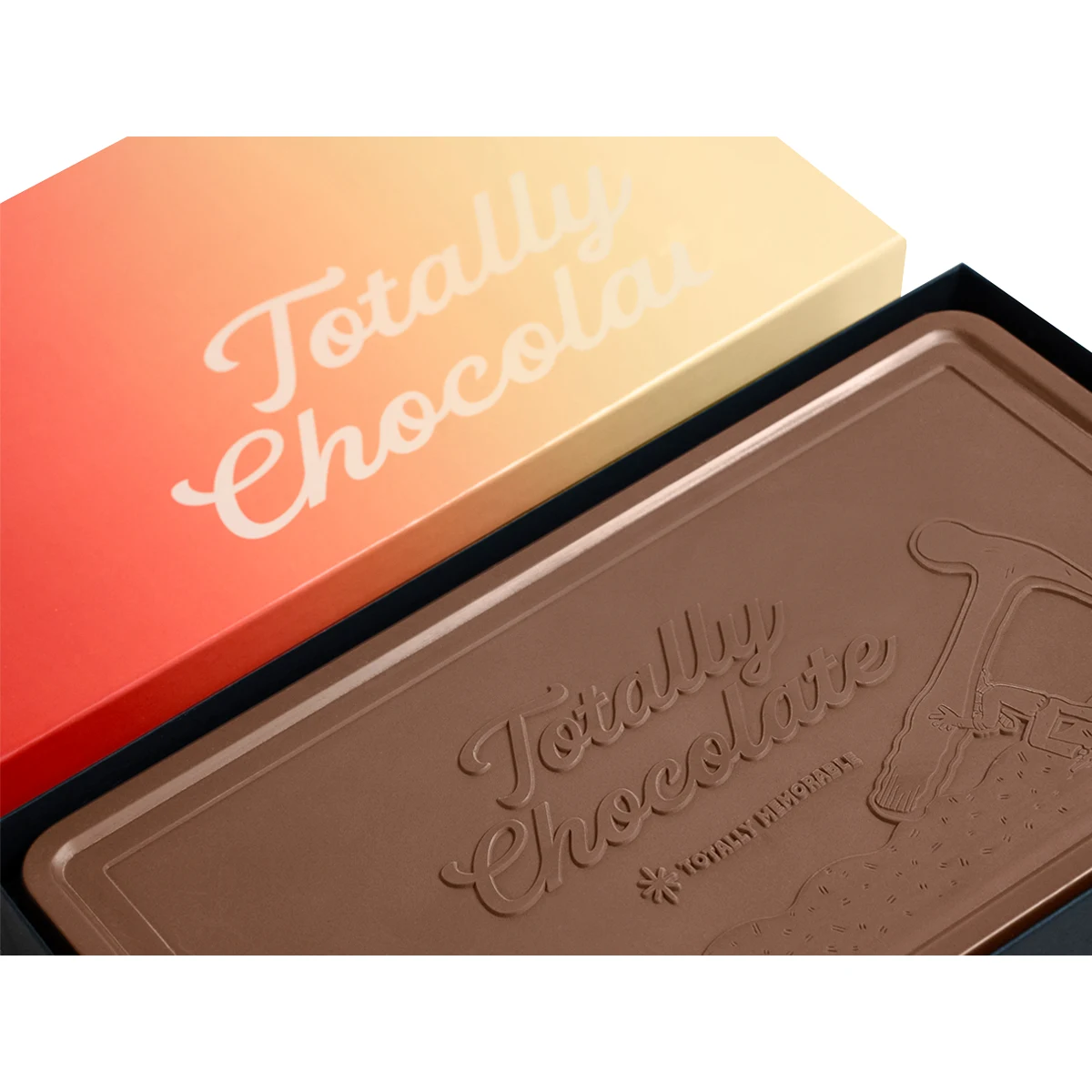 Giant 2lb. Engraved Chocolate Bar with Luxury Custom Packaging 1
